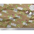 thumbnail image 3 of Soimoi Cotton Voile Fabric Vehicles,Tree & Shops Architectural Print Sewing Fabric Yard 42 Inch Wide, 3 of 3