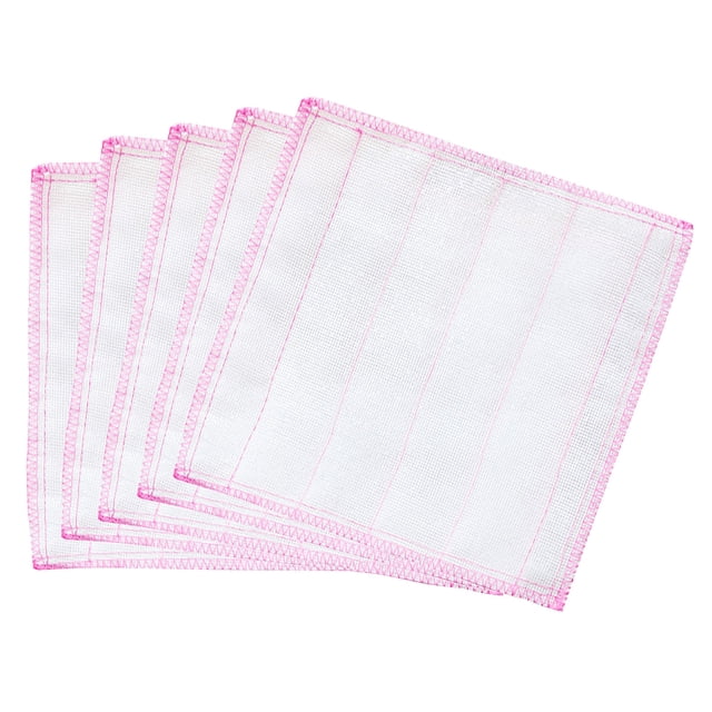 AKEGAMN Classic Kitchen Towels Natural Cotton Kitchen Dish Towels Reusable Cleaning Cloths Pink Dish Towels For Kitchen Super Absorbent Machine Washable Hand Towels
