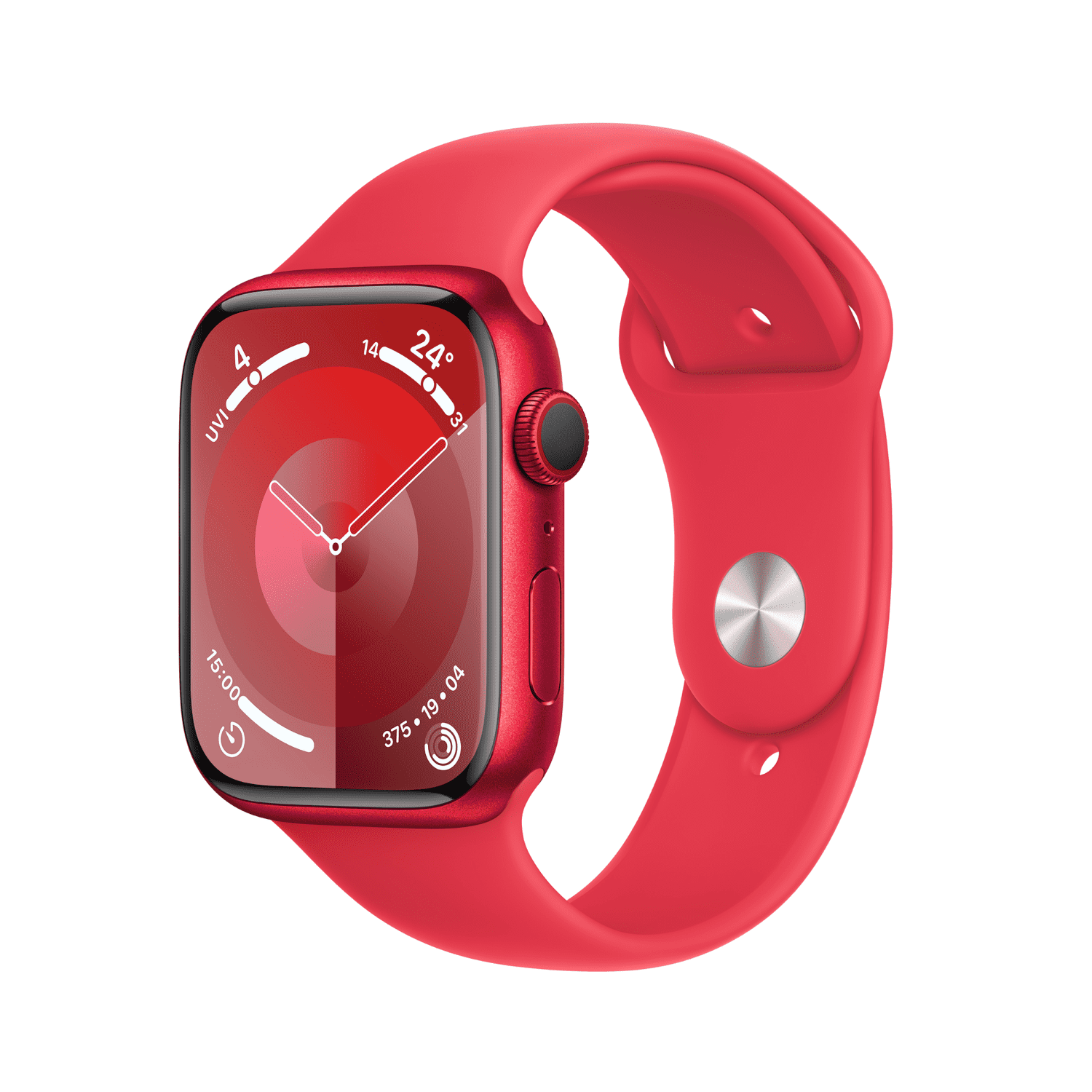 Apple Watch Series 9 GPS + Cellulaire avec boîtier de 41mm en aluminium rouge et bracelet sport rouge - M/G