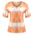 thumbnail image 4 of CEHVOM T-Shirt Dégradé pour Femmes, Col en V, Manches Courtes, Décontracté, 4 of 6