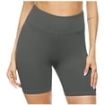 thumbnail image 2 of Women Solid Color Running Shorts Sport Pant Elastic Waist Workout Shorts, 2 of 6