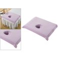thumbnail image 4 of Housse de Demi-Table en Coton pour SPA, Salon de Beauté, Lit, Trou pour le Visage, Serviette, Bleu Neige, 4 of 6
