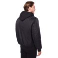 thumbnail image 3 of Dark Black Men's Hooded Bomber Jacket, 3 of 6
