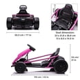 thumbnail image 4 of VOLTZ TOYS 24V Electric Drift Go Kart for Kids, Outdoor Racer Ride On Car with Dual Motors, Safety Belt, 8 MPH Max Speed, Pink, 4 of 7