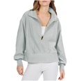 thumbnail image 1 of MeetoTime Half Zip Sweatshirt for Women Fall Casual Drop Shoulder Long Sleeve Pullover Tops, 1 of 5