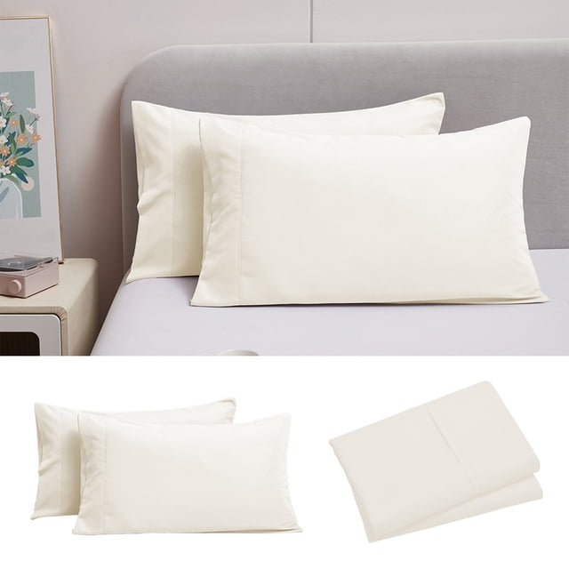 Birdeem King Size Pillow Cases with Envelope Closure, Soft Brushed Microfiber Fabric, Shrinkage and Fade Resistant Pillow Covers Set of 2, Comfortable and Durable Bedding Accessories