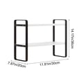 thumbnail image 3 of LSLJS Double-Tier Desktop Storage Shelf Student Desk Organizer Office Computer Desk Tiered Cabinet Clothing & Wardrobe Storage, 3 of 6