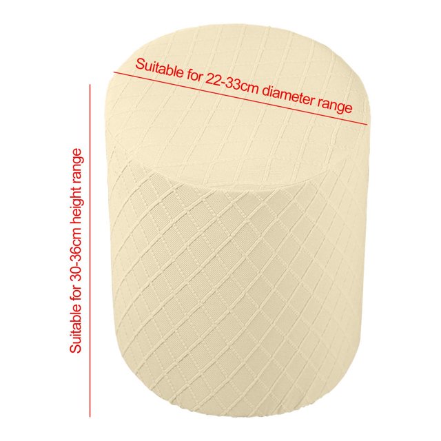 Baohd Round Stretch Ottoman Slipcovers Footrest Sofa Cover Foot Stool Covers Blue Cream Yellow