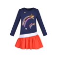 thumbnail image 1 of Robe Fille Manches Longues Paillettes Étoile Uniforme Scolaire Décontracté 6 Ans, 1 of 1
