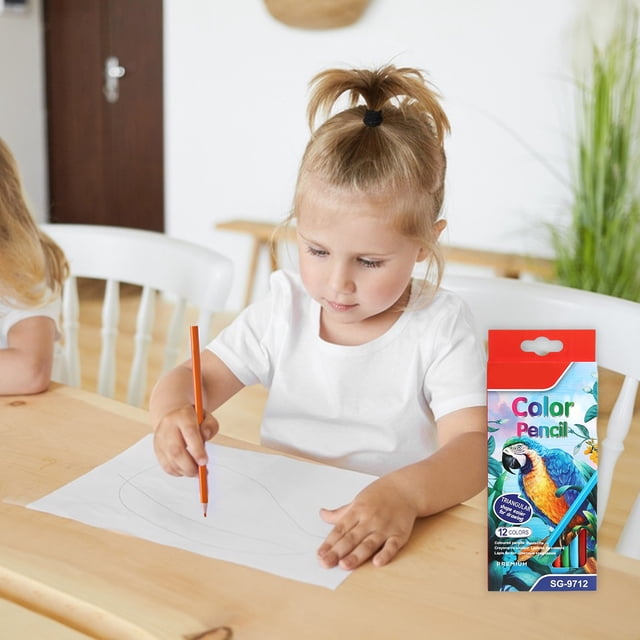 LSLJS Plastic Colored Pencils Student-Specific Drawing Pencil Set Oil-Based Colored Pencils Children's Art Supplies