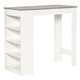 thumbnail image 1 of HOMCOM Bar Table, High Top Pub Table with 4 Storage Shelves for Home Bar, 1 of 10
