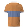 thumbnail image 3 of BOBOGOJP Polo Homme Ajusté T-Shirts Polo de Golf Mode Imprimé (Orange,TTG), 3 of 5