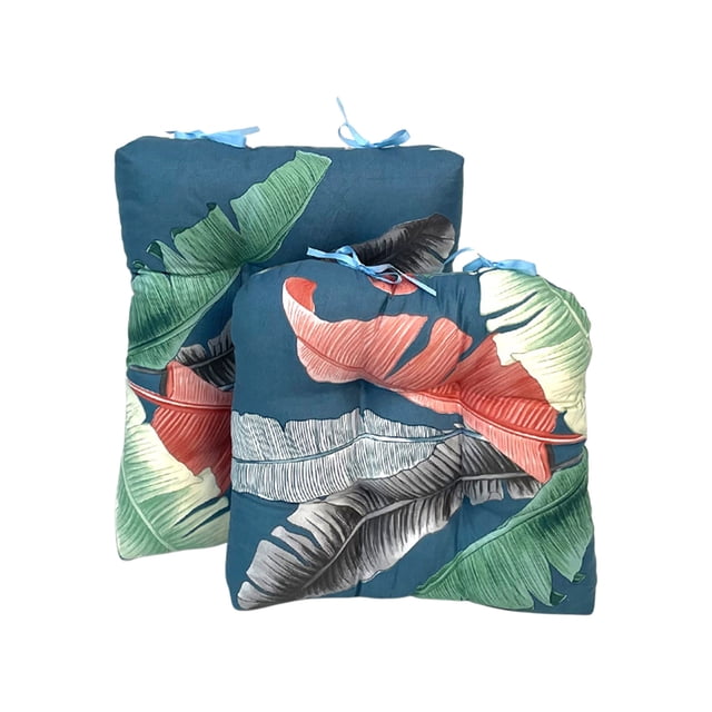 Patio Chair Cushion Set Of 2 Thickened Seat Pads 17X17/17X21 Inches Printed Design Nylon Spandex Material Fade Resistant Waterproof Outdoor Decor Colorful Pattern Multicolor