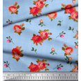 thumbnail image 3 of Soimoi Rayon Fabric Check,Leaves & Rose Flower Fabric Prints by Yard 56 Inch Wide, 3 of 3