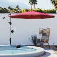 thumbnail image 5 of Auvent de Parasol de Patio Toile en Polyester Remplacement d'Auvent de Parasol Housse d'Auvent de Parasol Résistante aux UV Parasol Imperméable Toile de Remplacement pour Parasol Extérieur pour Jardin Cour, 5 of 5