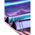thumbnail image 5 of INSPIRE CHIC Haut Court Métallisé pour Femme à Encolure Carrée, Manches Courtes, Haut Brillant Bleu Violet G, 5 of 5