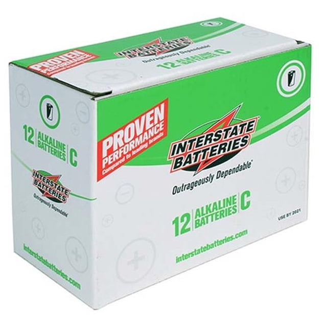 Interstate Batteries Pile Alcaline C - 12 Unités