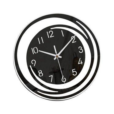 12inch Wall Clocks Acrylic Silent Clock Non Ticking Wall Clocks Round Wall for Home Bedroom Decor