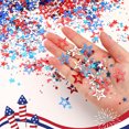 thumbnail image 3 of Hxlamzoo Independence Day Party Confetti - Red, Blue, Silver Star Sequins | Safe Plastic, Reusable, Lightweight & Waterproof | 4th of July Decorations, Photo Props, Nail Glitter, 3 of 6