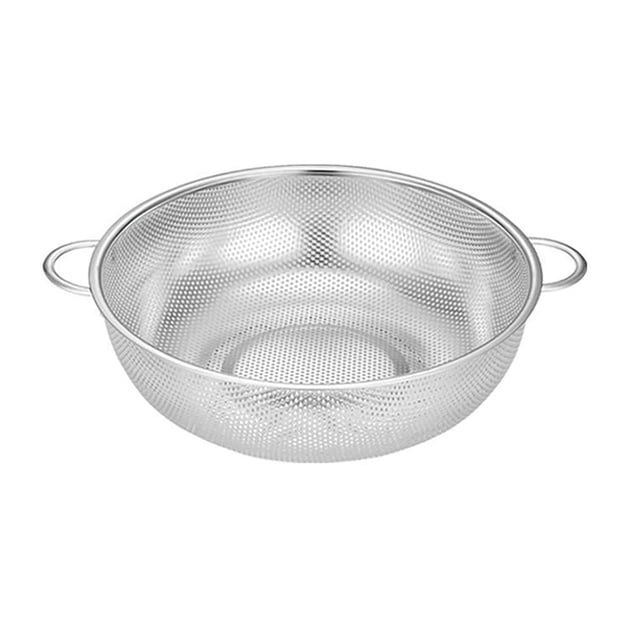 Rbaofujie Kitchen Essentials Stainless Steel Draining Basket Washing Vegetable Basket Dense Hole Basket Washing Rice Sieve Kitchen Essentials
