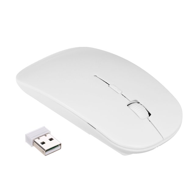 Mistaha 2.4G Wireless Mouse Portable Ultra-thin Mute Mouse 4 Keys Wireless Optical Mouse 1600DPI for