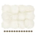 thumbnail image 1 of Unique Bargains Fluffy Soft Faux Fur Pom Poms for Hats with Snap Button, White 12Pack, 1 of 7