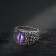 thumbnail image 4 of Stainless Steel Devil Skull Ring Personality Design Retro Eye Ring Men Women, 4 of 9