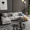 thumbnail image 1 of Homall Modern U-Shape Sectional Sofa, Chenille Fabric Modular Couch, 4 Seat Oversized Sofa with Chaise for Living Room, Sleeper Sofa Bed with Memory Foam, 1 of 7