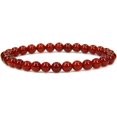thumbnail image 1 of Bracelet Extensible en Perles Rondes de 6 mm en Agate Rouge Naturelle de Qualité AA 7 Pouces Unisexe, 1 of 5