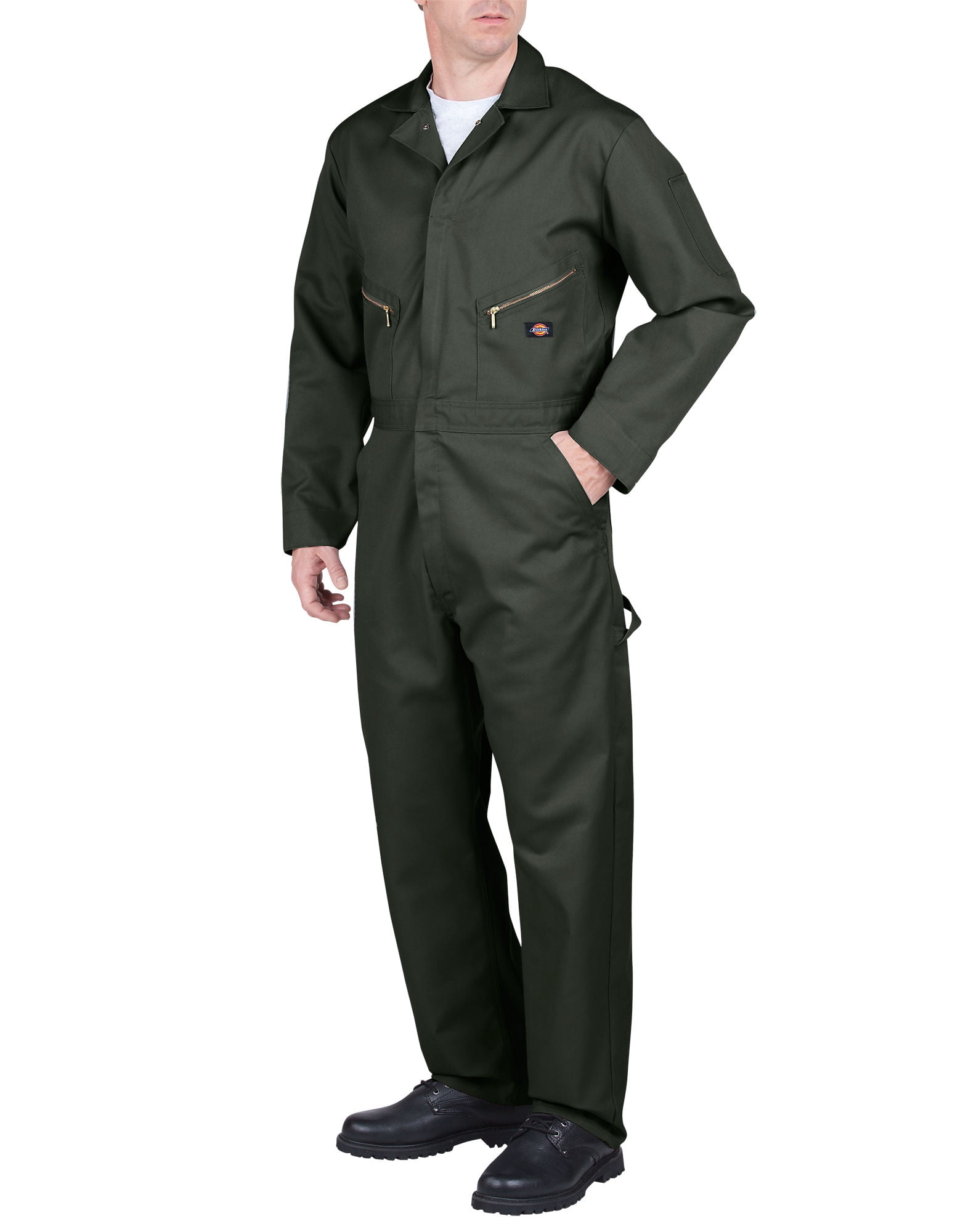 Dickies Mens Deluxe Blended Coveralls, XL Short, Olive Green