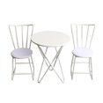 thumbnail image 2 of Xuanheng Dollhouse Mini Metal Garden Table and Chairs Set Accessory Gift Kids White, 2 of 8
