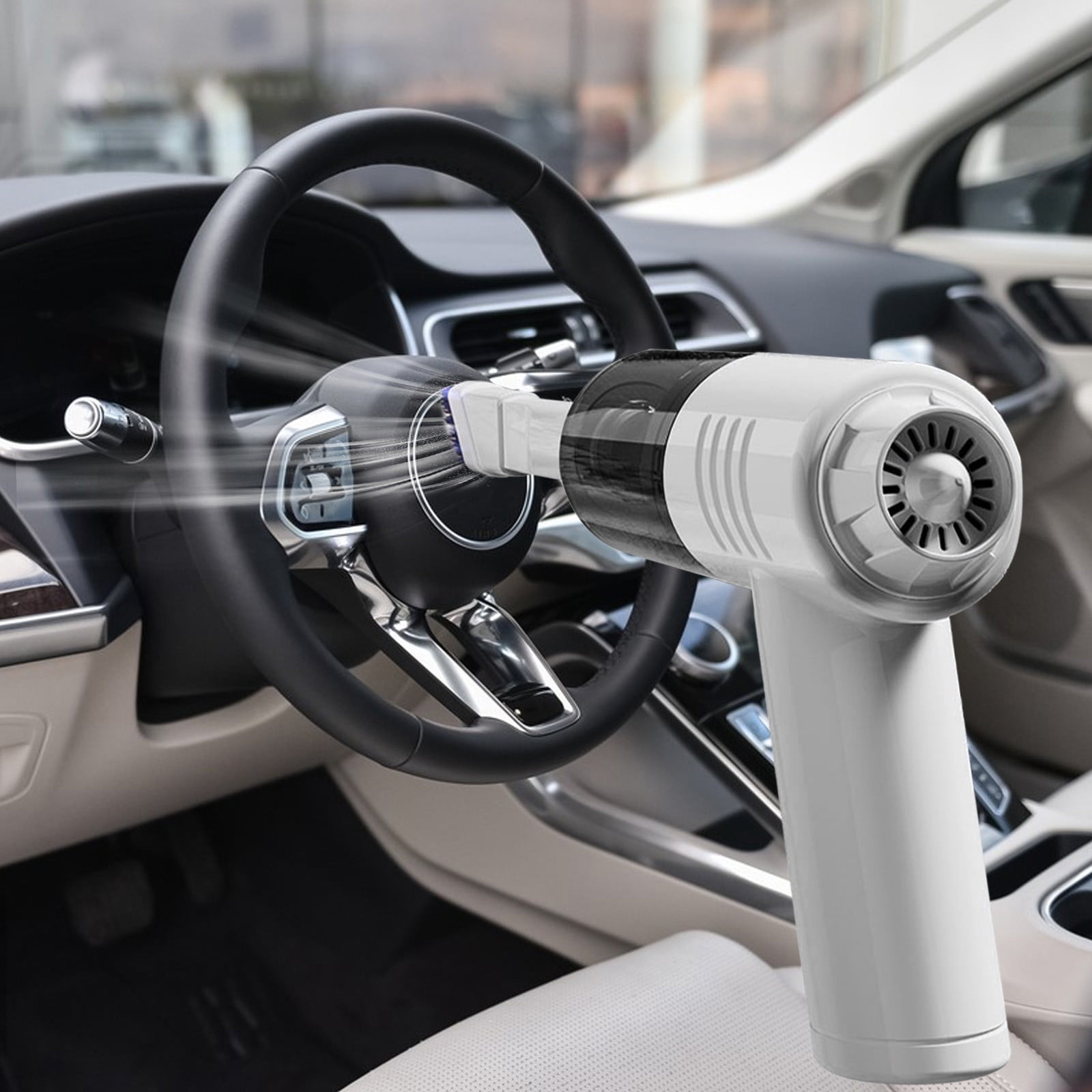 Dvkptbk Car Vacuum Cleaner Handheld Vacuum Car Vacuum Cleaner,Powerful Suction Small Car Vacuum Cleaner,Car Vacuum Rechargeable,Portable Vacuum Cleaner for Car & Home Car Accessories