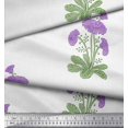 thumbnail image 2 of Soimoi Crepe Silk Fabric Leaves & Floral Block Print Sewing Fabric Yard 42 Inch Wide, 2 of 3