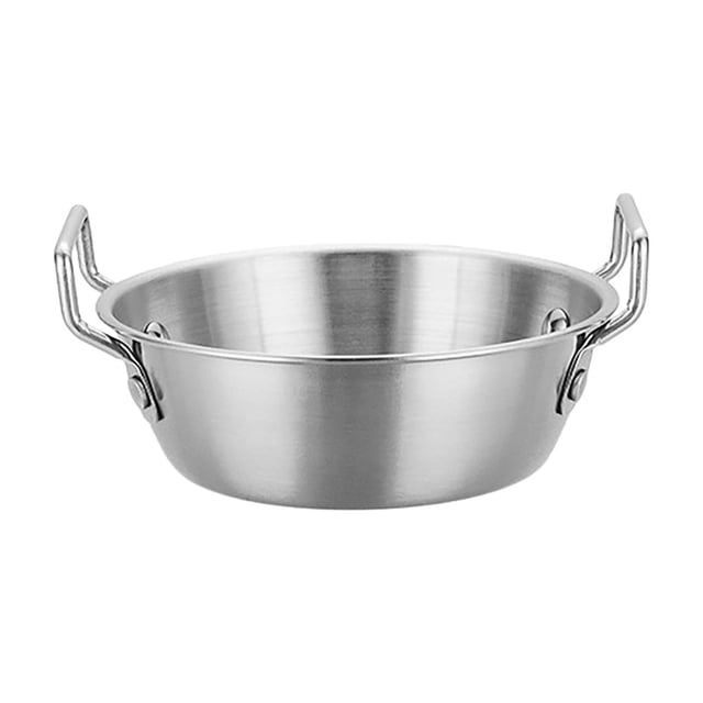 B Medium Capacity Stainless Steel Two-Ear Food Preparation Bowl Restaurant Grade Kitchenware With Polished Finish #OsNbp