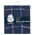 thumbnail image 3 of Gerber One pack Knit Crib Sheet solid pattern Calm Navy for Infants., 3 of 3