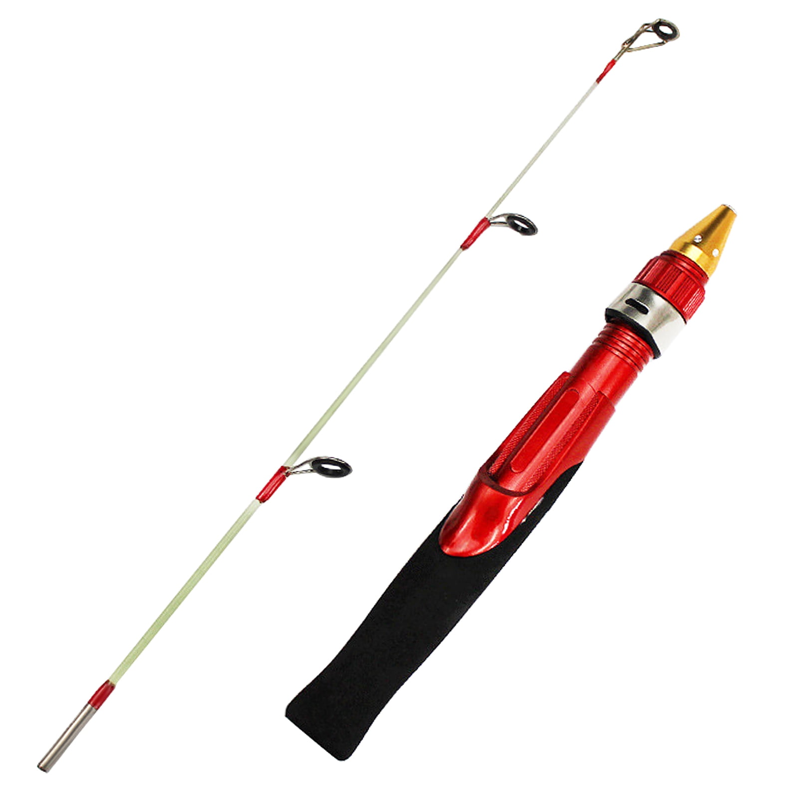 2-section fishing rod combination rotating fishing soft handle ice fishing winter fishing rod carbon fiber mini fishing rod fishing gear metal handle