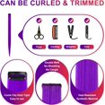 thumbnail image 4 of LAICAIW Rallonges de Cheveux Colorées de 22 Pouces, Postiche Lisse, Mèches de Fête Multicolores à Clipser, Rallonges de Cheveux Synthétiques (12 Pcs Violet), 4 of 6