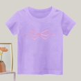 thumbnail image 2 of Plebaso T-Shirts Graphiques en Coton pour Filles, Col Rond, Manches Courtes, T-Shirts Décontractés d'Été, Jolis Hauts pour Enfants Filles, 2 of 3