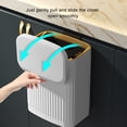 thumbnail image 4 of fastboy Innovative Hanging Kitchen Garbage Can - Easy To And Space-saving Stainless Steel Bathroom Indoor Compost Bin Effective white 8L, 4 of 6