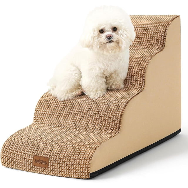 Dog Stairs for Small Dogs .” H Pet Step with Leakproof Cover High Density Foam Cat Ramp for Couch Sofa or Chair Lightweight Durable Comfort .x.x Step