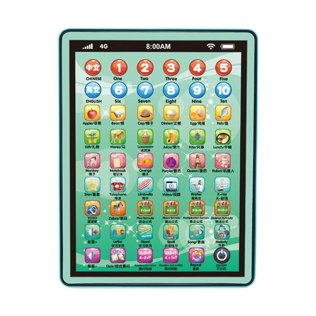 Kidstoy 1 Year Old Toys Kids Tablet Boys Learning Pad with Led Teach Alphabet Numbers Math Early Development Interactive Electronic Toy Christmas Gifts Baby Toys for Boys Toys for 2 Year Old Boy