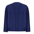 thumbnail image 3 of Pitauce Cardigan Court pour Femmes à Manches 3/4, Ouvert à l'Avant, Boléro Léger en Tricot, Shrug Cardigan, 3 of 5