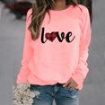 thumbnail image 2 of Hauts à Manches Longues pour Femmes Mode Pull Imprimé Amour Blouse Ample Hauts pour Femmes Manches Longues Mode pour Femmes, 2 of 3