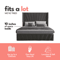 thumbnail image 4 of Aykah Fez Velvet Queen Bed Frame, Metal Bed Frame With High Headboard and Storage, 4 of 7
