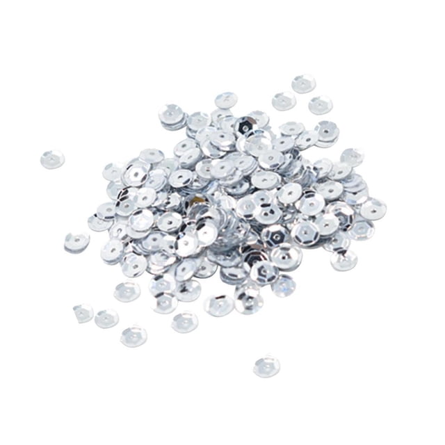 kurtrusly 400 Pcs Paillettes Rondes en Coupe Ample Couture Ornement 7 mm Argent