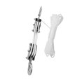 thumbnail image 3 of Abbracc Rope Hoist Lifting Heavy Objects, Sturdy, Metal Wheels Bearing Structure, Heavy Duty, Professional Rope Hoisting Pulley Block , 3 Wheel White Rope, 15m Rope, 3 of 8