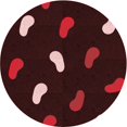 thumbnail image 1 of Ahgly Company Tapis d'Intérieur Ronds Transitionnels Lavables à la Machine, Brun Chocolat, 3 Pieds Rond, 1 of 7