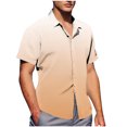 thumbnail image 1 of Pisexur T Shirts for Man , Chemise à Boutons à Manches Courtes pour Homme, Mode Décontractée, Col Rabattu, Imprimée, Orange, TG, Chemises de Golf pour Hommes et Chemises pour Hommes, 1 of 7