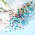 thumbnail image 3 of CHUANK 100pcs 10 Color Crackle Glass Beads 10mm Handcrafted Lampwork Round Crystal Beads Bulk, 3 of 8
