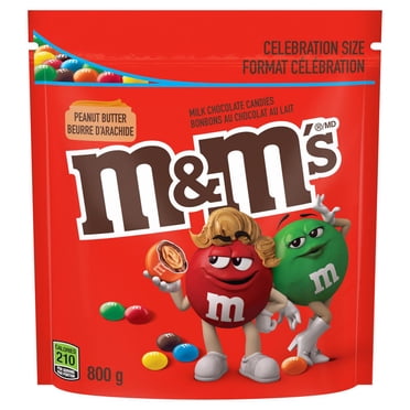 M&M’S, bonbons choc. au lait, beurre arach., format Célébration, 800 g